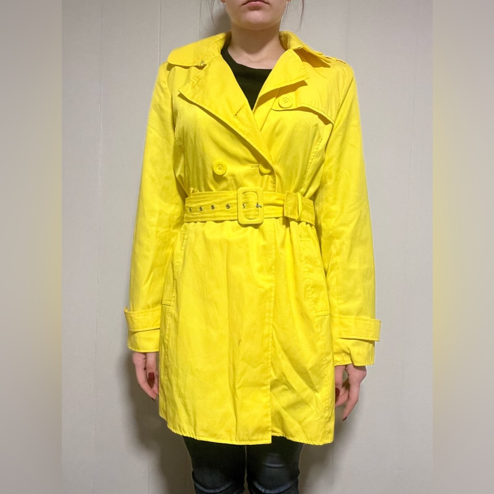 Yellow rain jacket